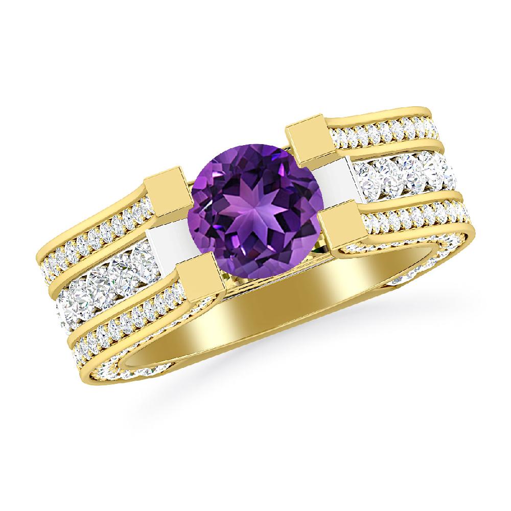 Yellow Gold - Amethyst