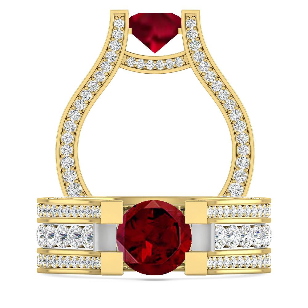 Yellow Gold - Garnet