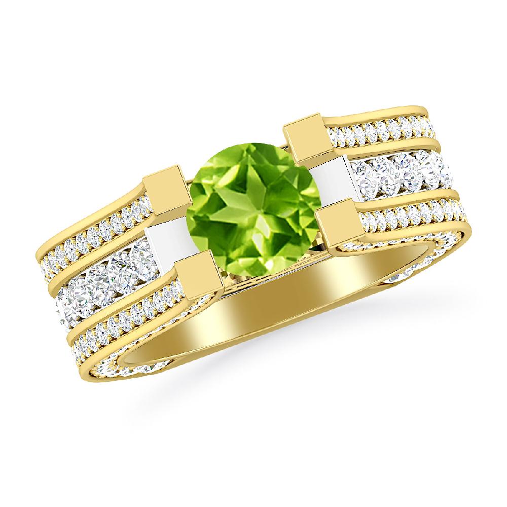 Yellow Gold - Peridot