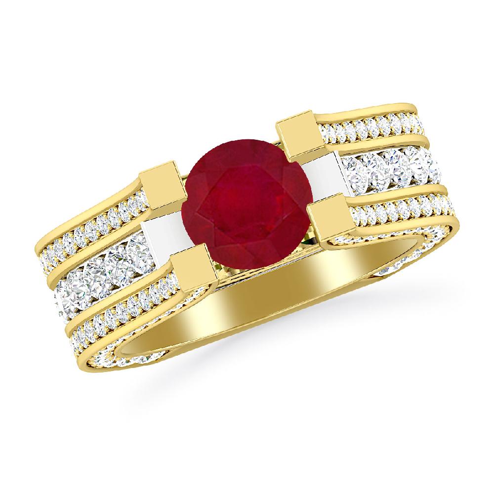 Yellow Gold - Ruby