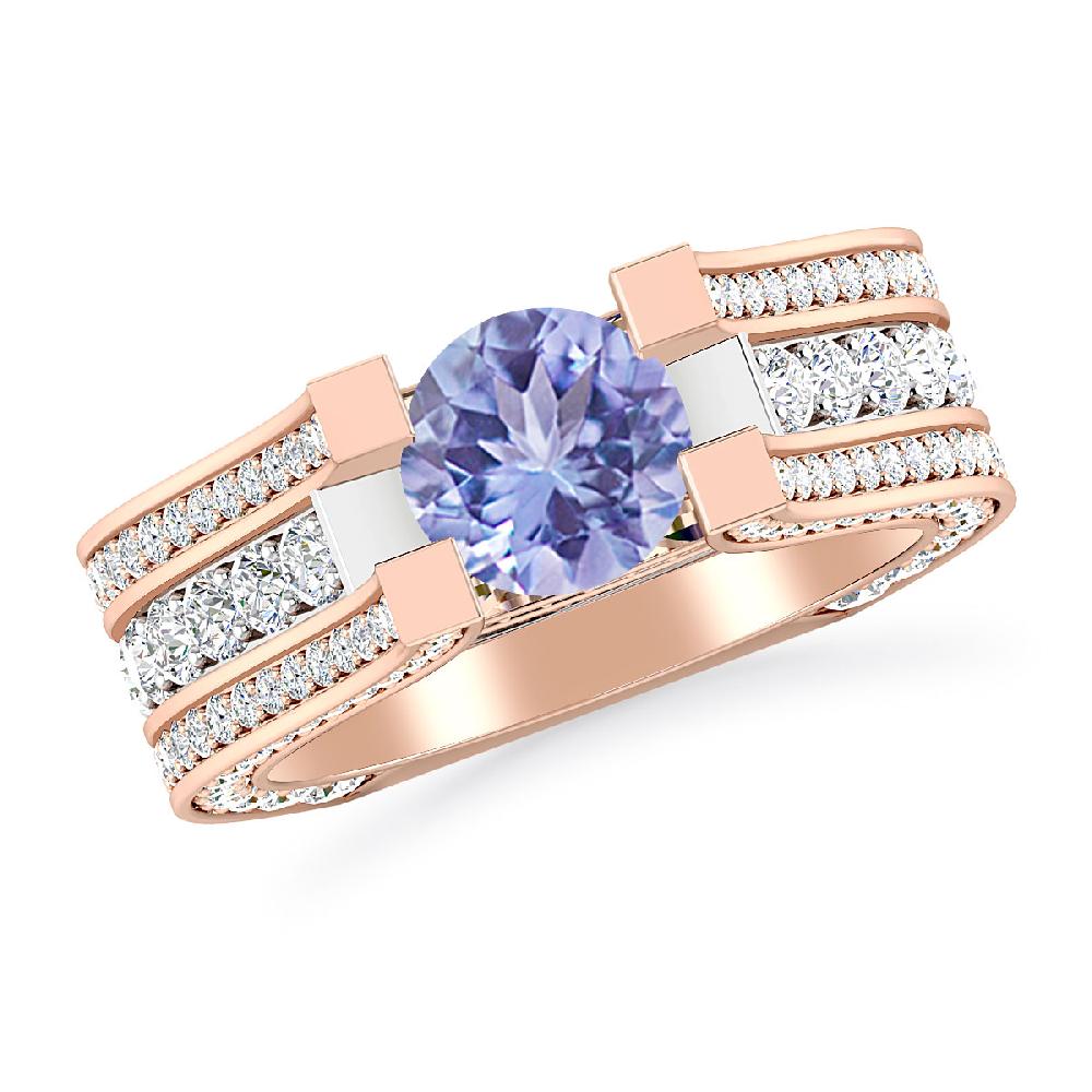 Rose Gold - Tanzanite