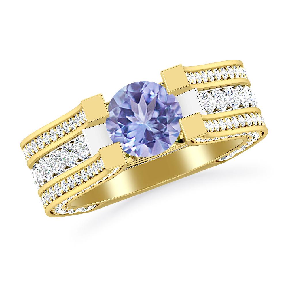 Yellow Gold - Tanzanite