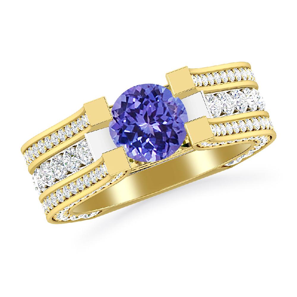 Yellow Gold - Tanzanite