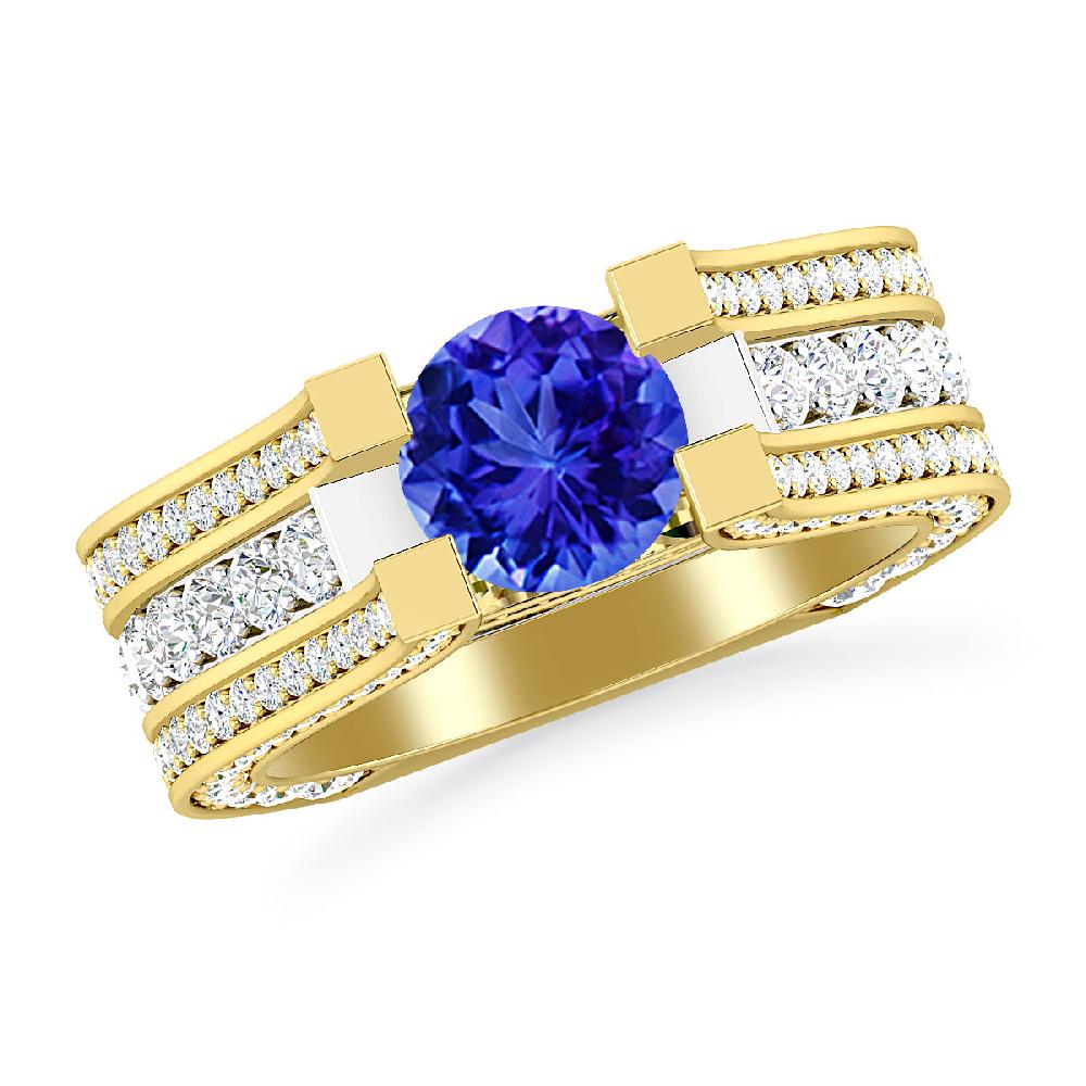 Yellow Gold - Tanzanite