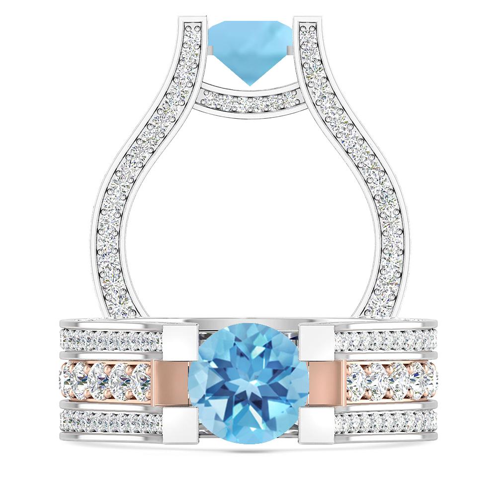 White Gold - Blue Topaz