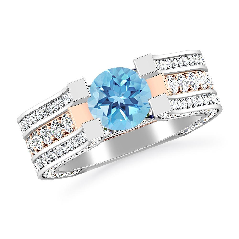 White Gold - Blue Topaz