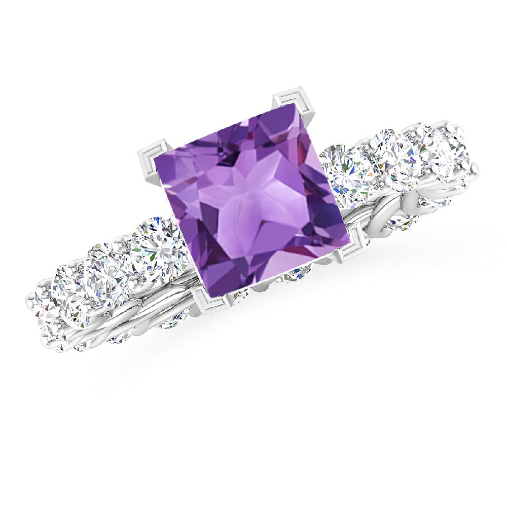 White Gold - Amethyst