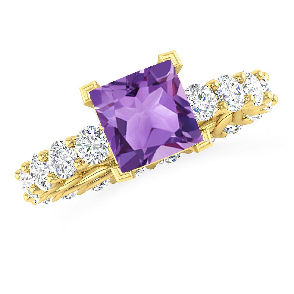 Yellow Gold - Amethyst