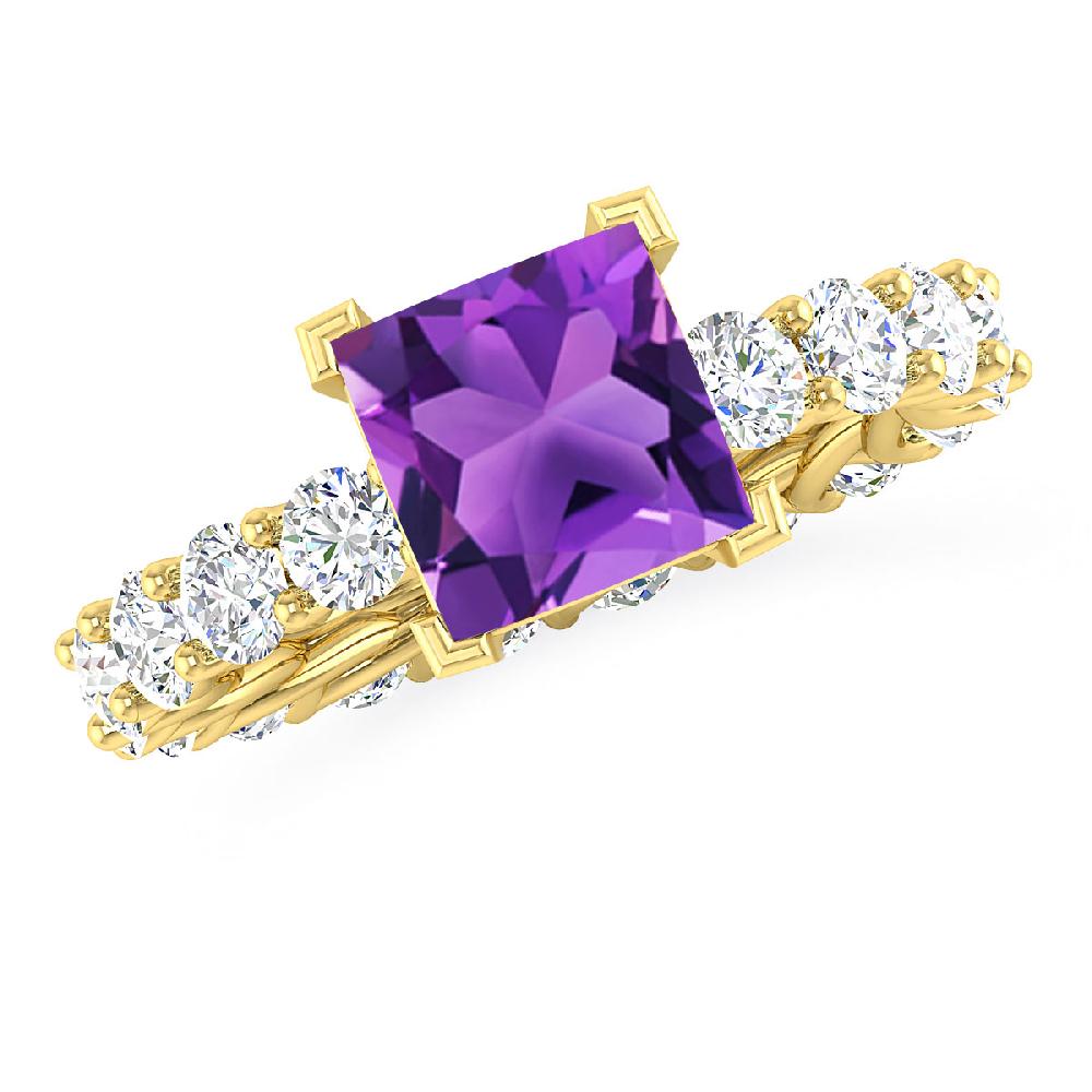 Yellow Gold - Amethyst