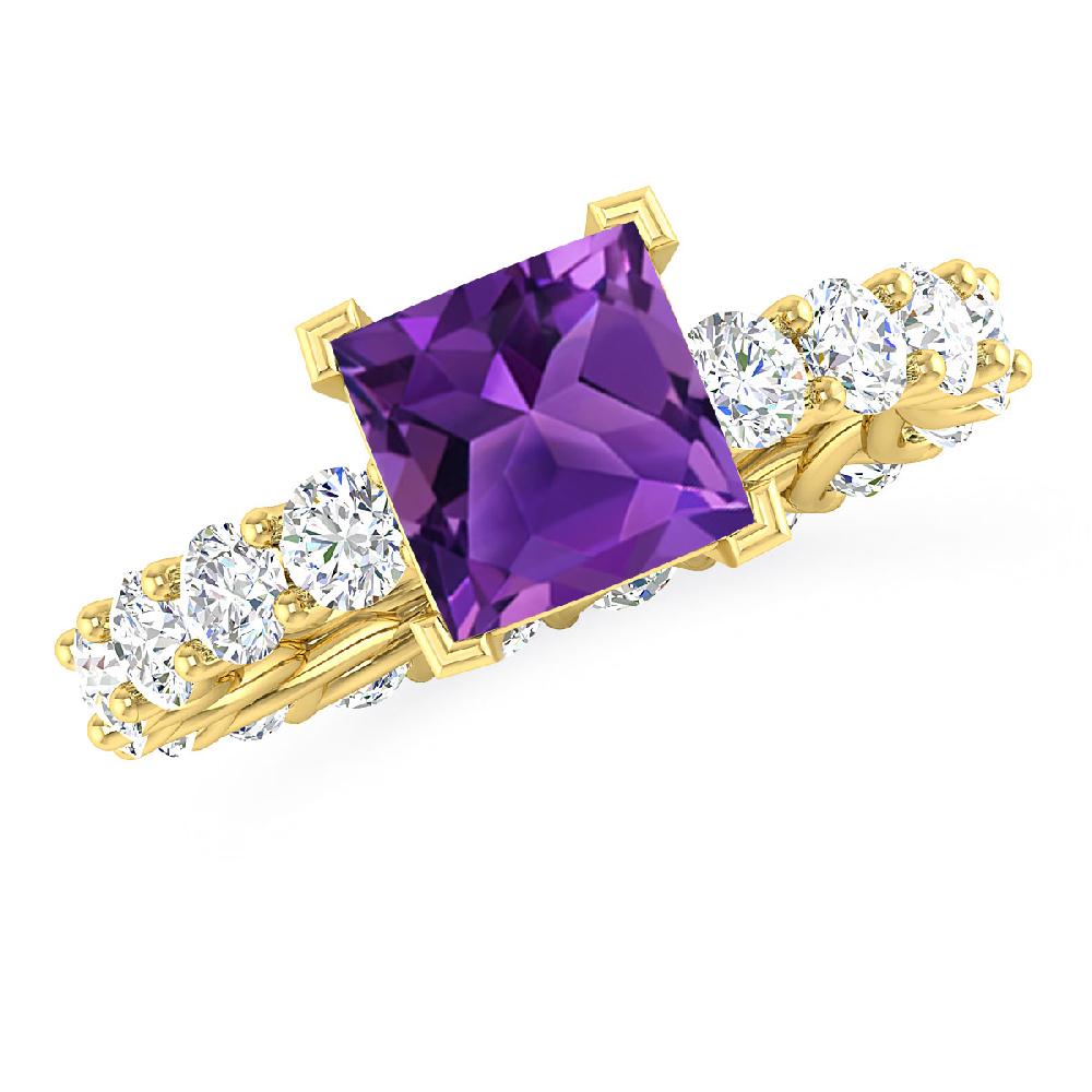 Yellow Gold - Amethyst