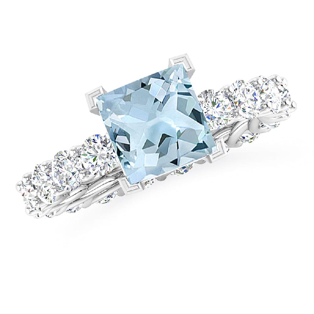 White Gold - Aquamarine