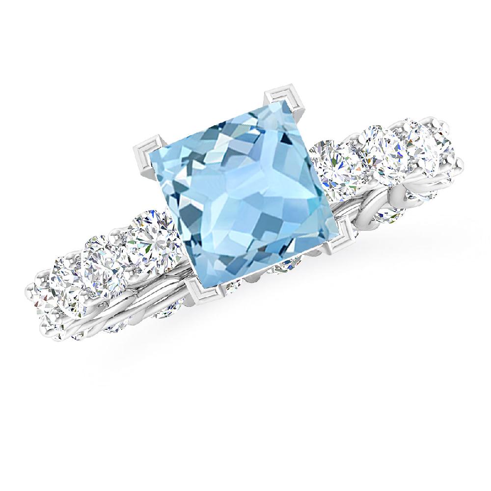 White Gold - Aquamarine