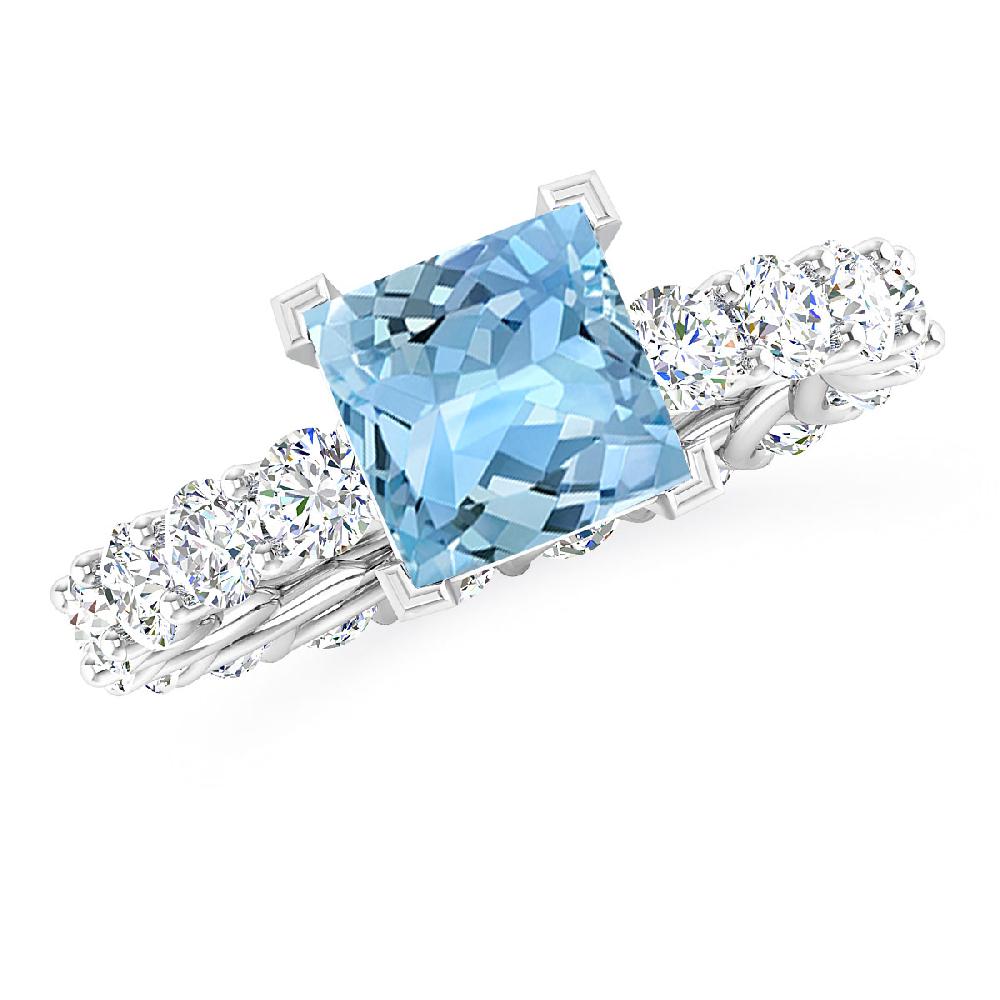 White Gold - Aquamarine