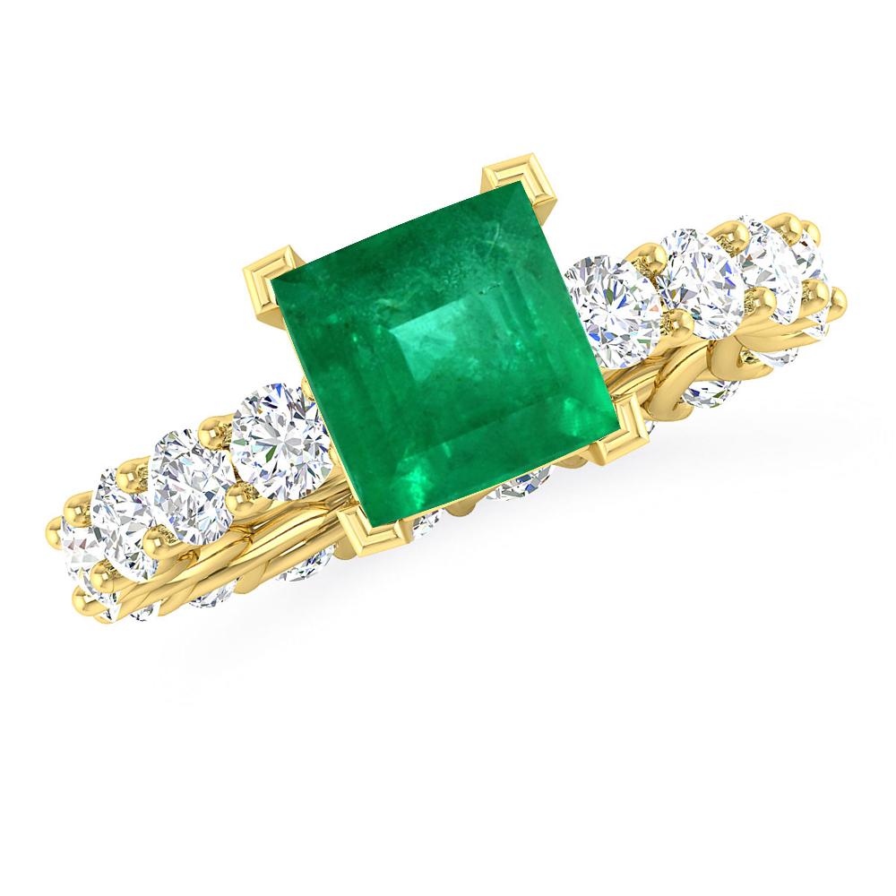 Yellow Gold - Emerald