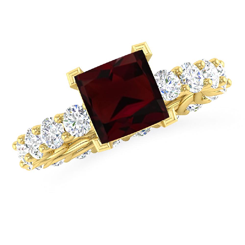 Yellow Gold - Garnet