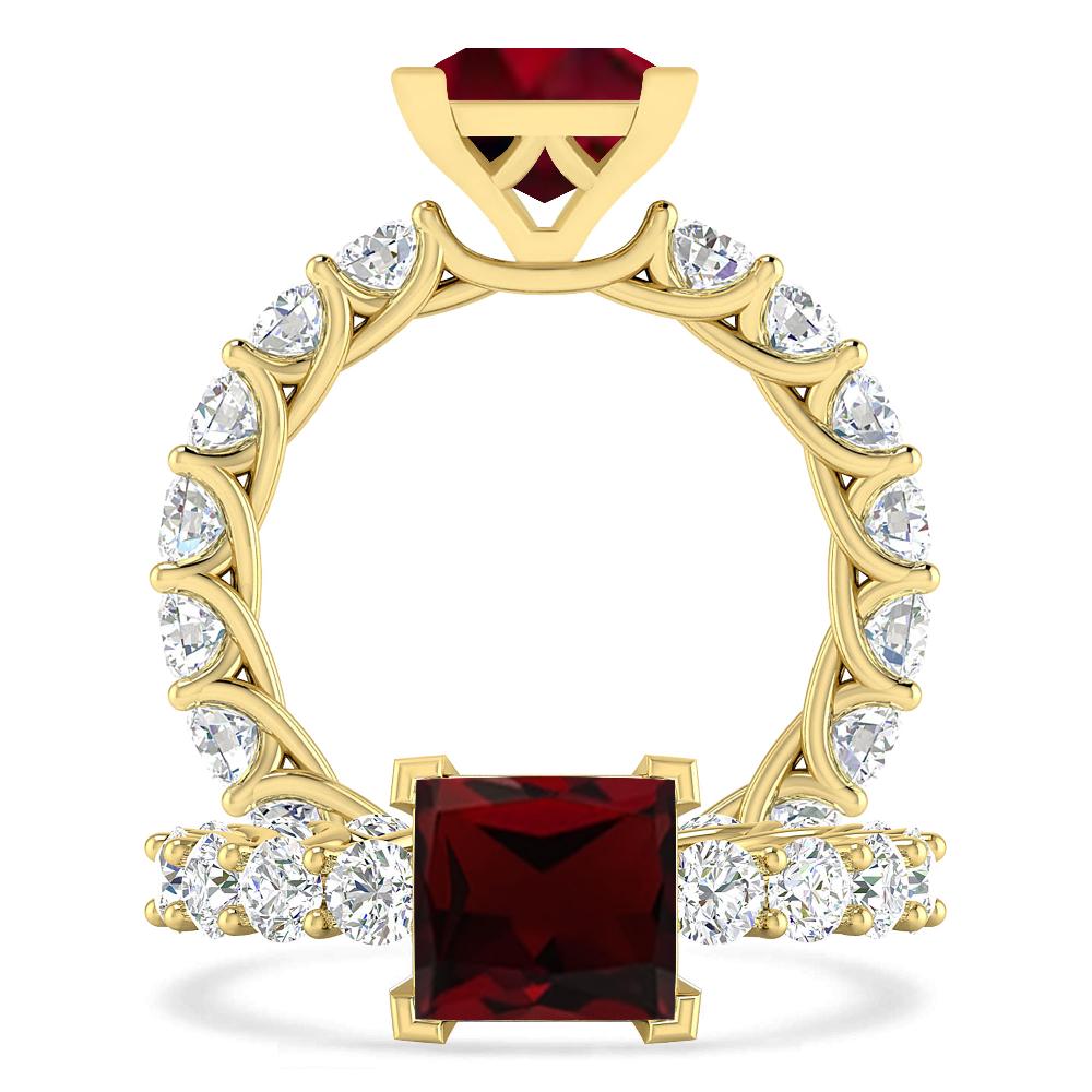 Yellow Gold - Garnet