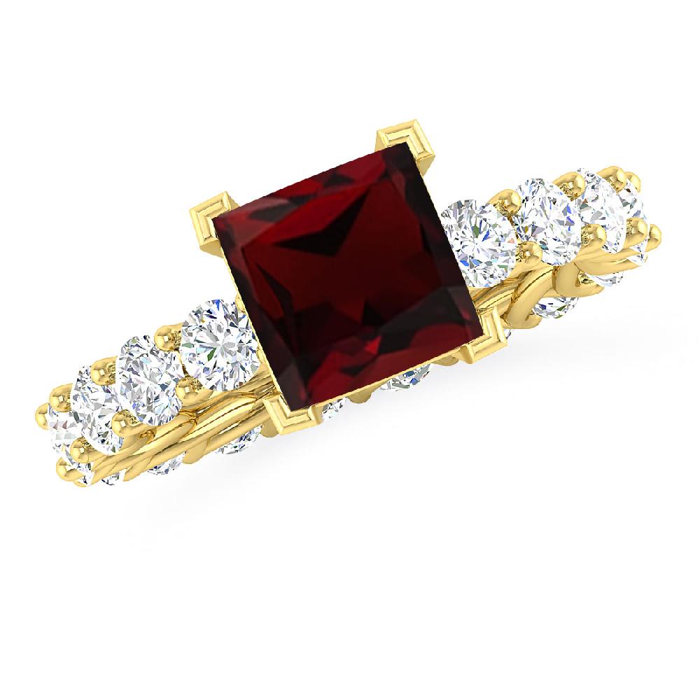 Yellow Gold - Garnet