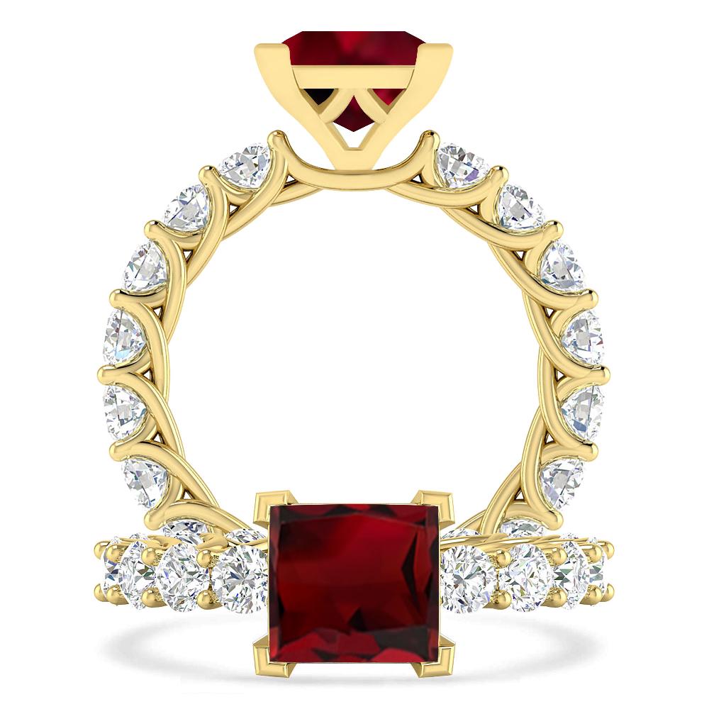 Yellow Gold - Garnet