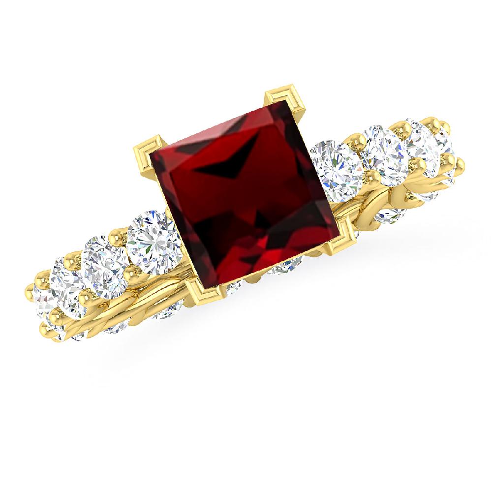 Yellow Gold - Garnet