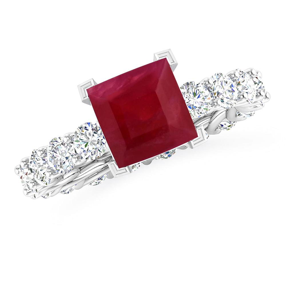 White Gold - Ruby