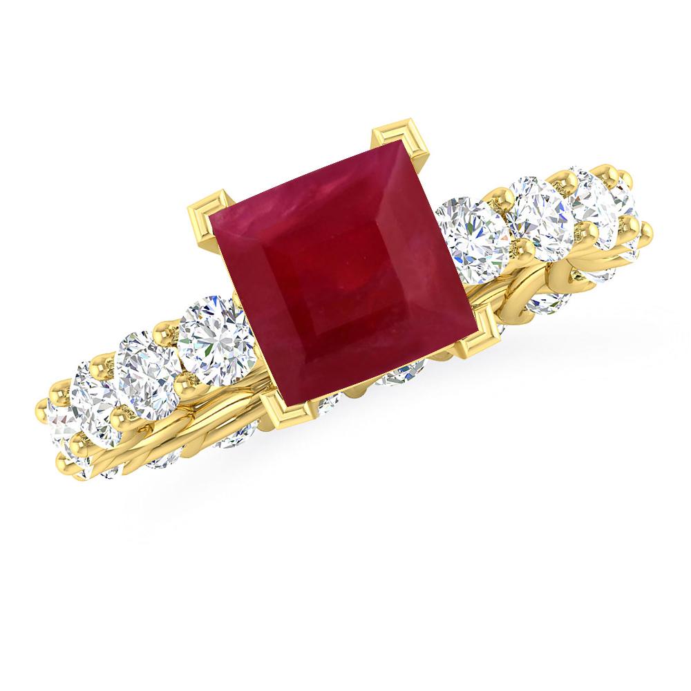 Yellow Gold - Ruby