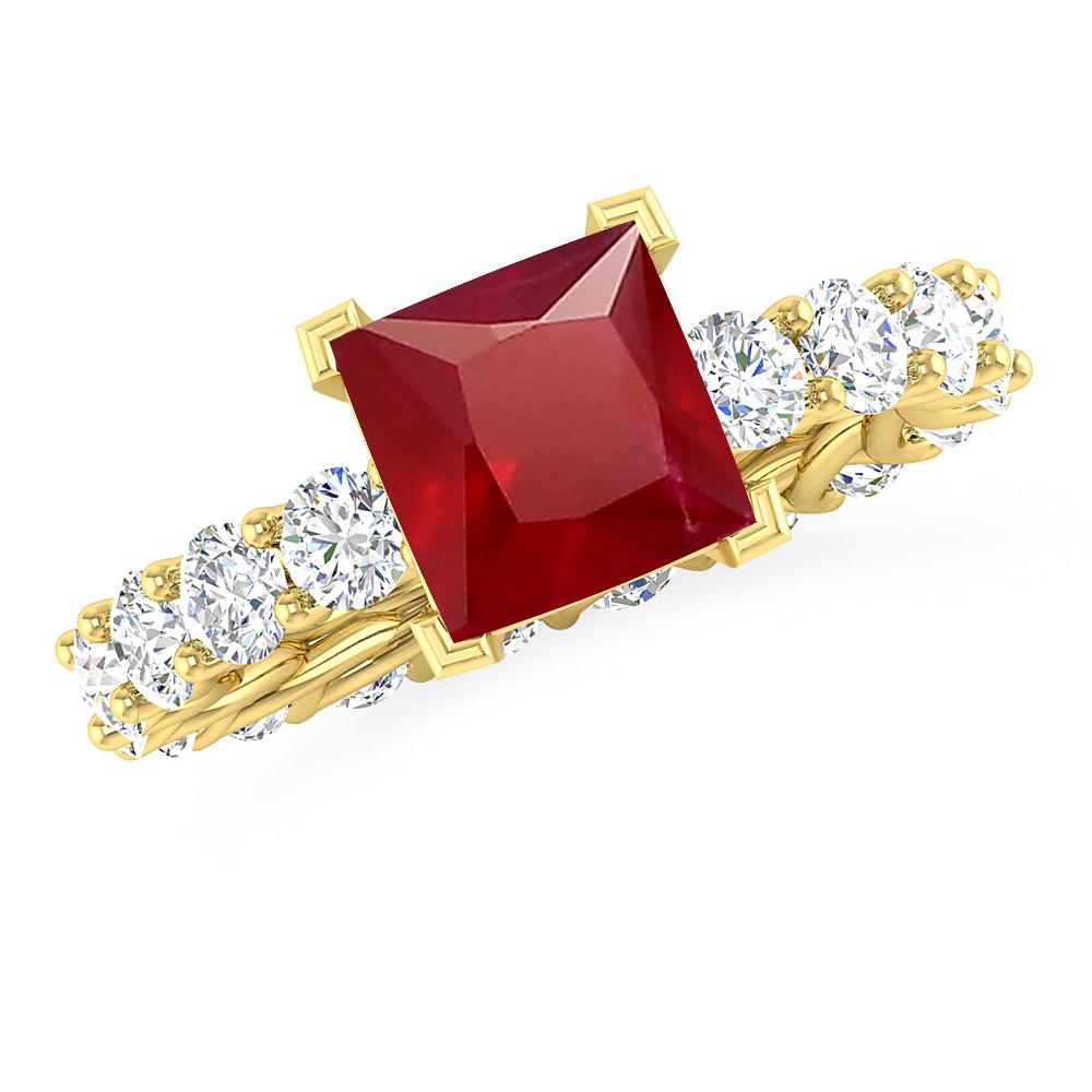 Yellow Gold - Ruby