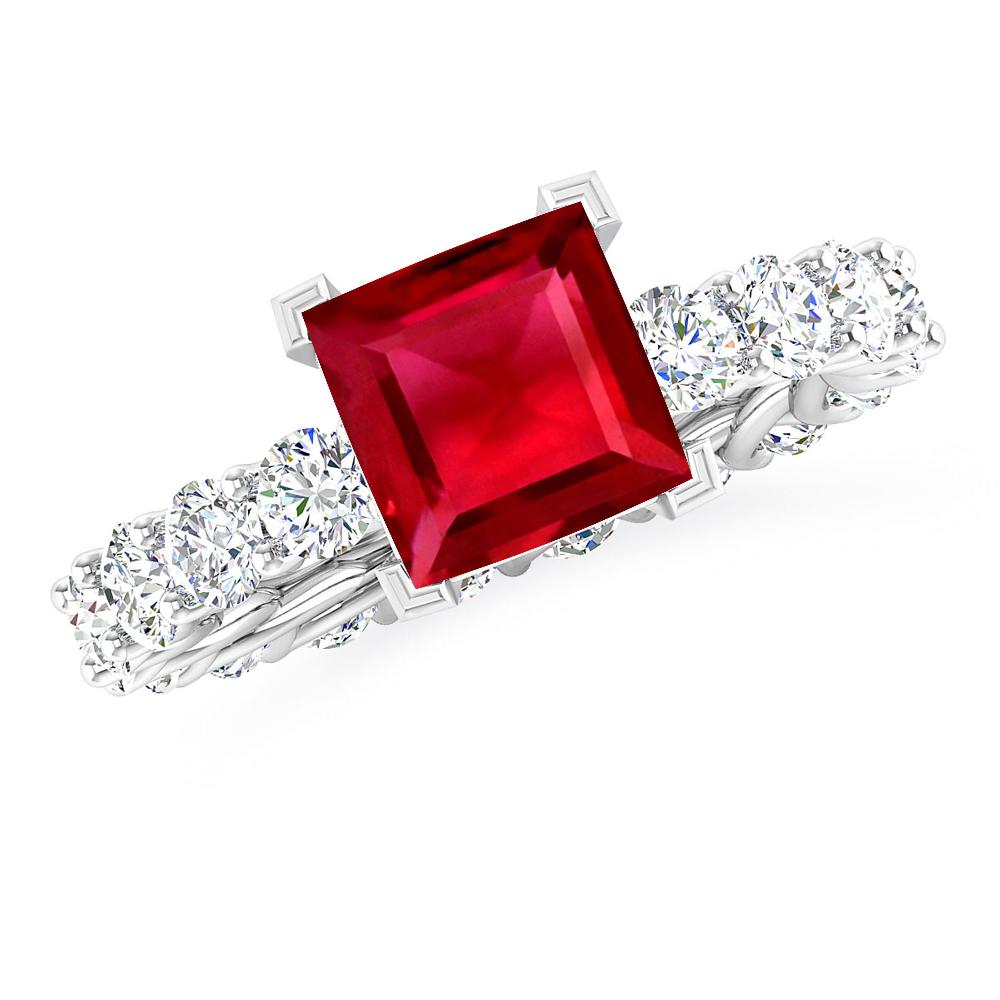 White Gold - Ruby