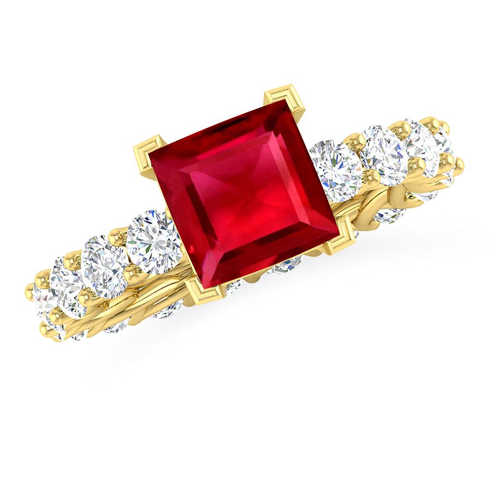 Yellow Gold - Ruby