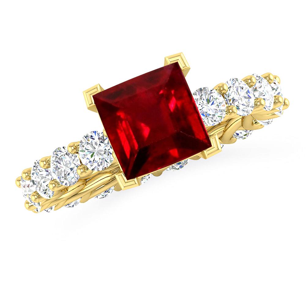 Yellow Gold - Ruby