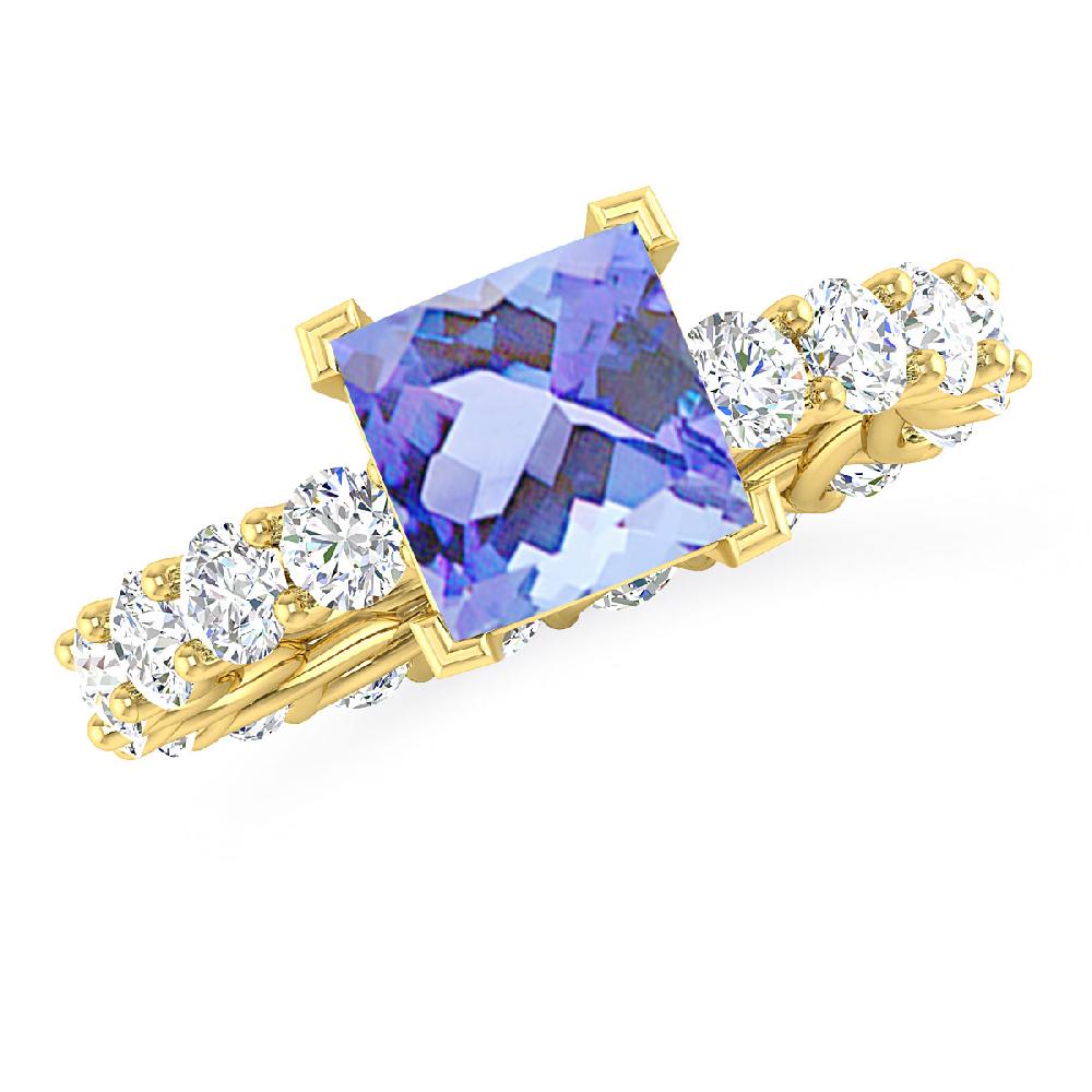 Yellow Gold - Tanzanite