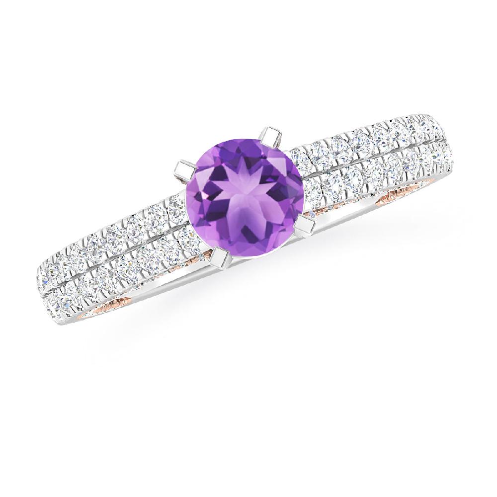 White Gold - Amethyst