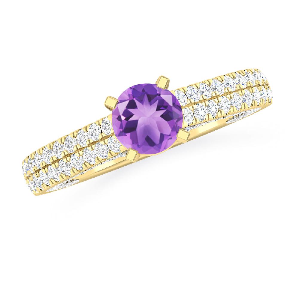 Yellow Gold - Amethyst