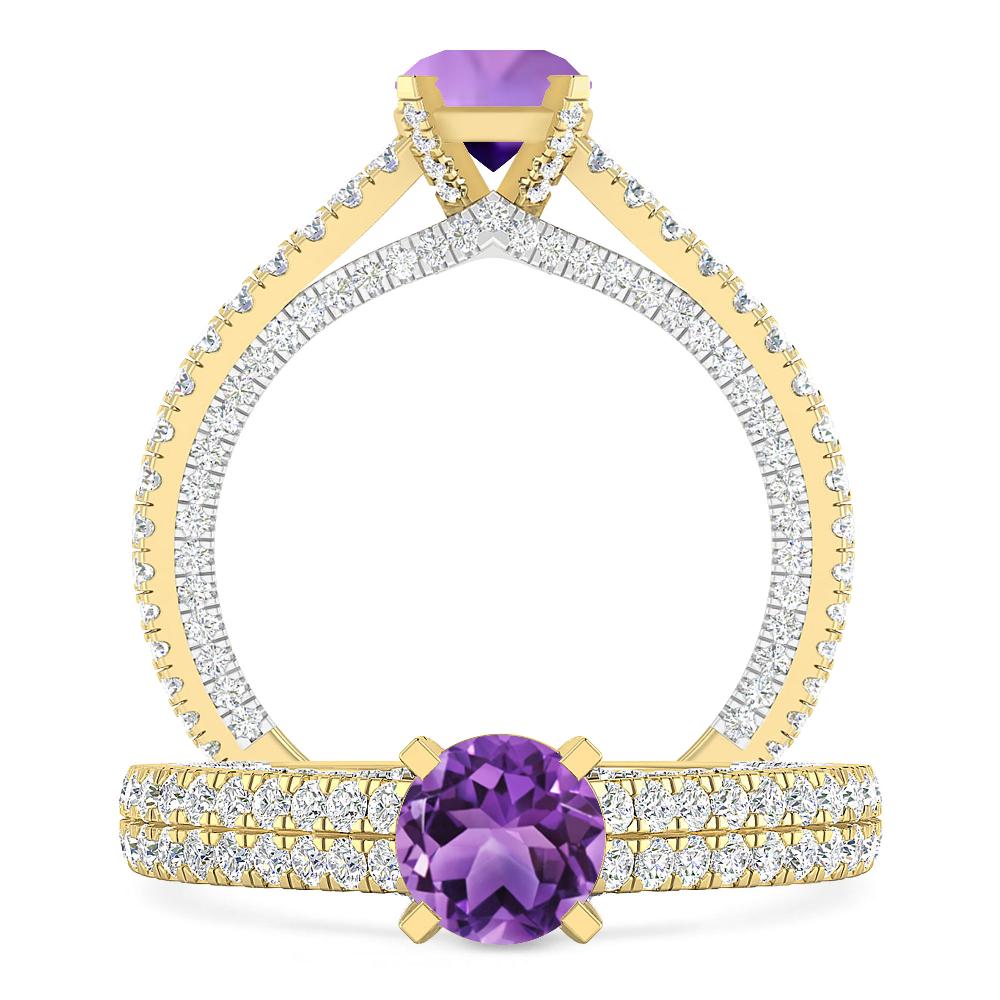 Yellow Gold - Amethyst