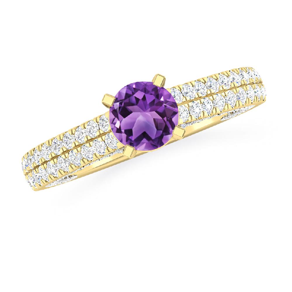 Yellow Gold - Amethyst