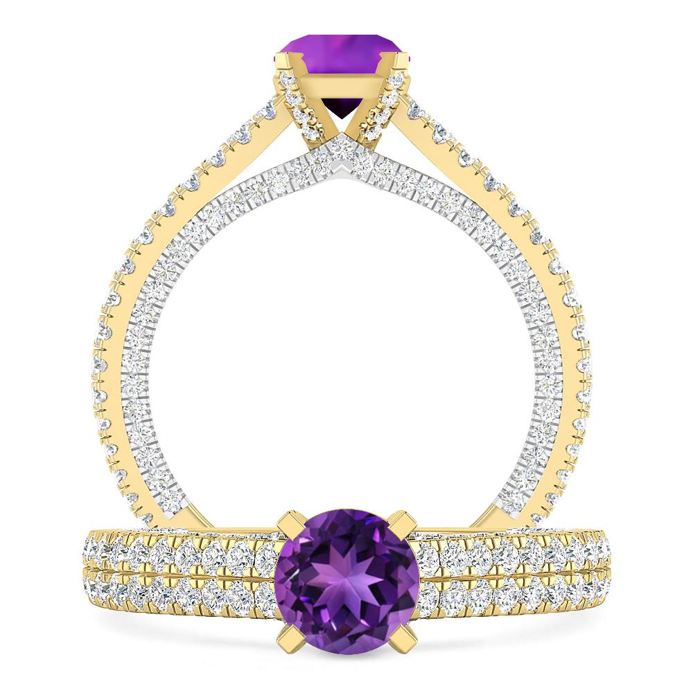 Yellow Gold - Amethyst