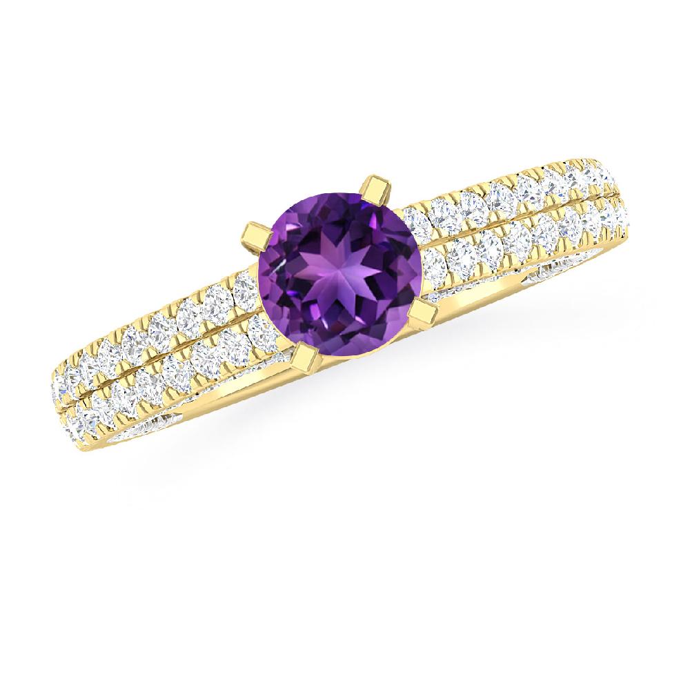 Yellow Gold - Amethyst