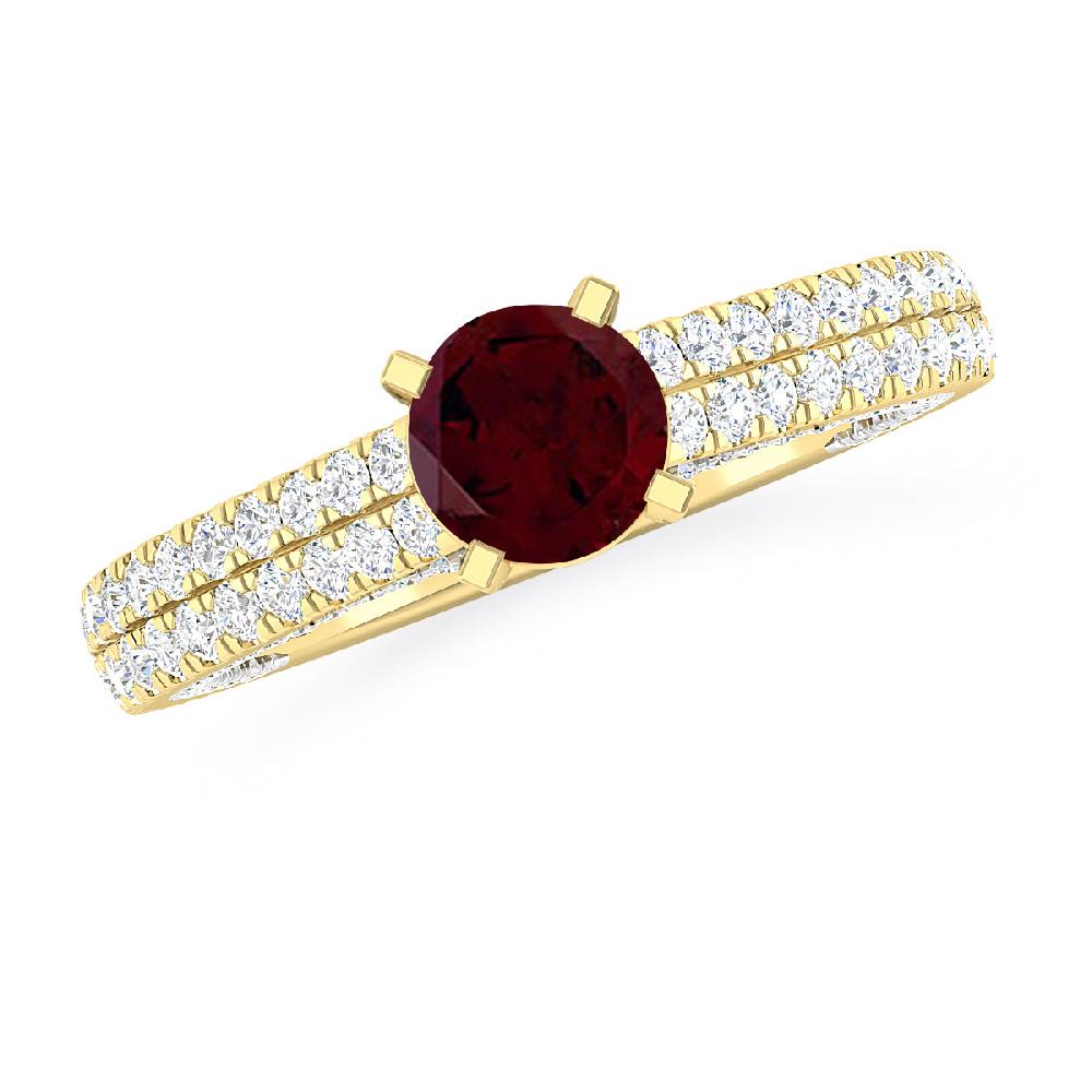 Yellow Gold - Garnet