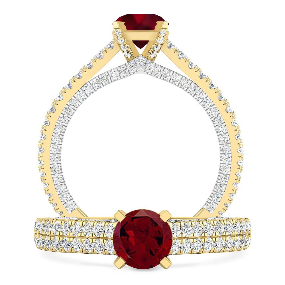 Yellow Gold - Garnet