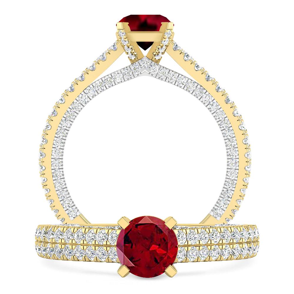 Yellow Gold - Garnet