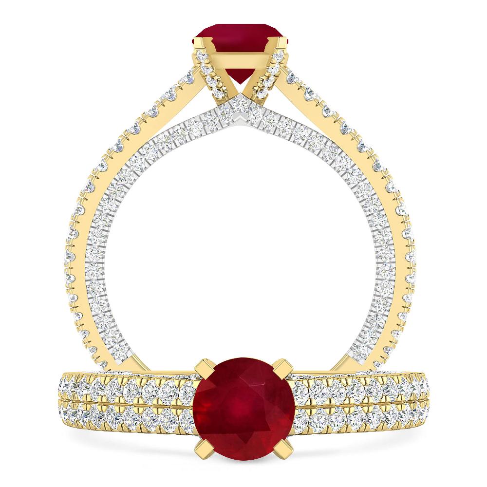 Yellow Gold - Ruby