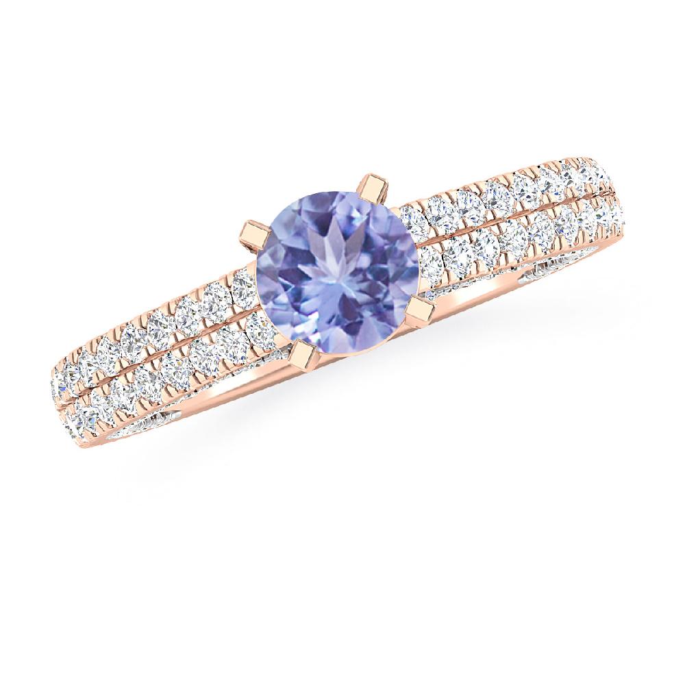 Rose Gold - Tanzanite