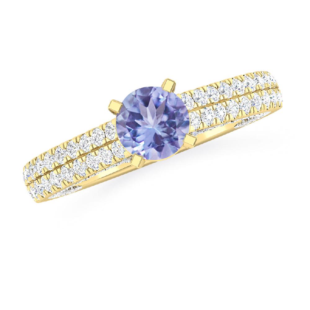 Yellow Gold - Tanzanite