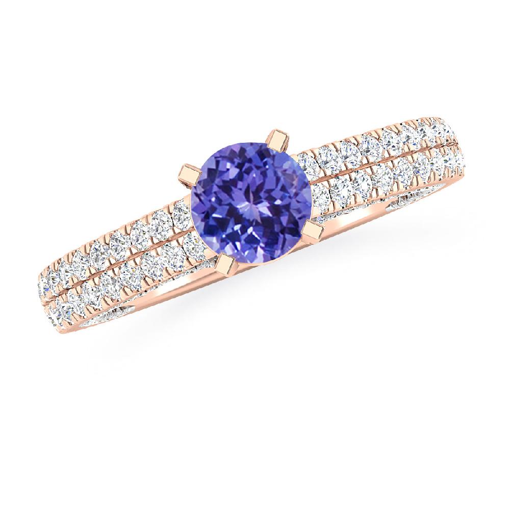 Rose Gold - Tanzanite