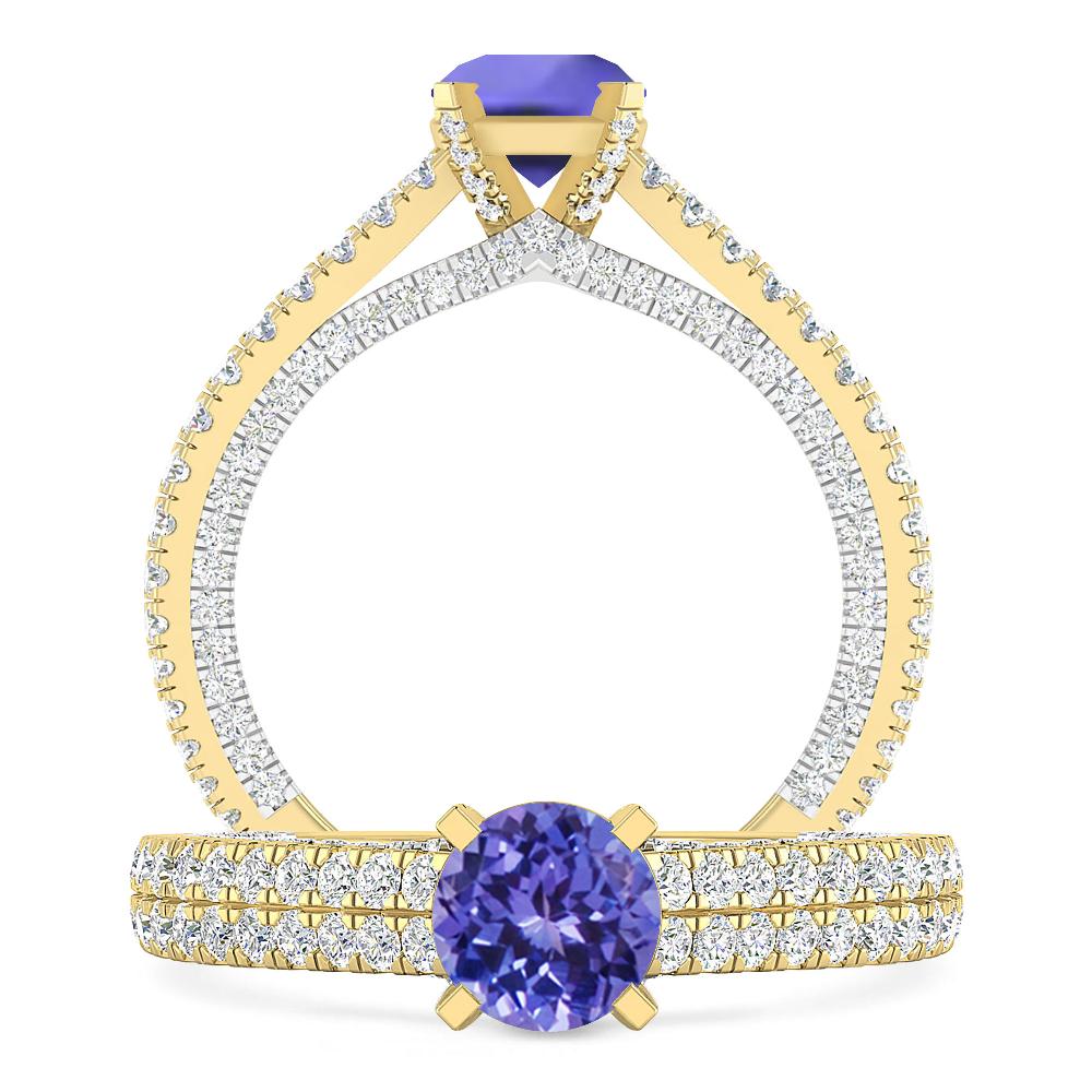 Yellow Gold - Tanzanite