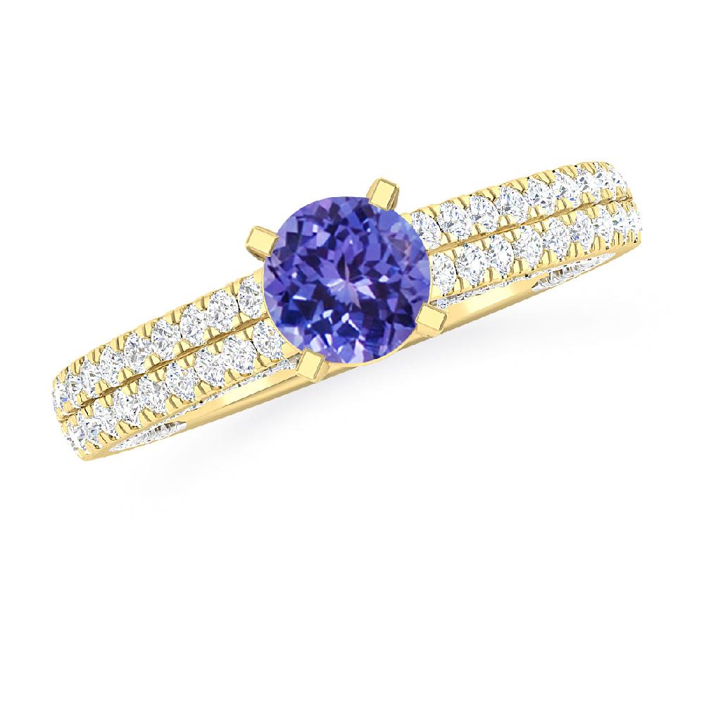 Yellow Gold - Tanzanite