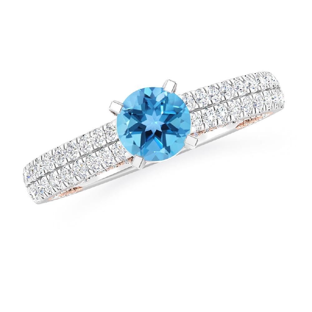 White Gold - Blue Topaz