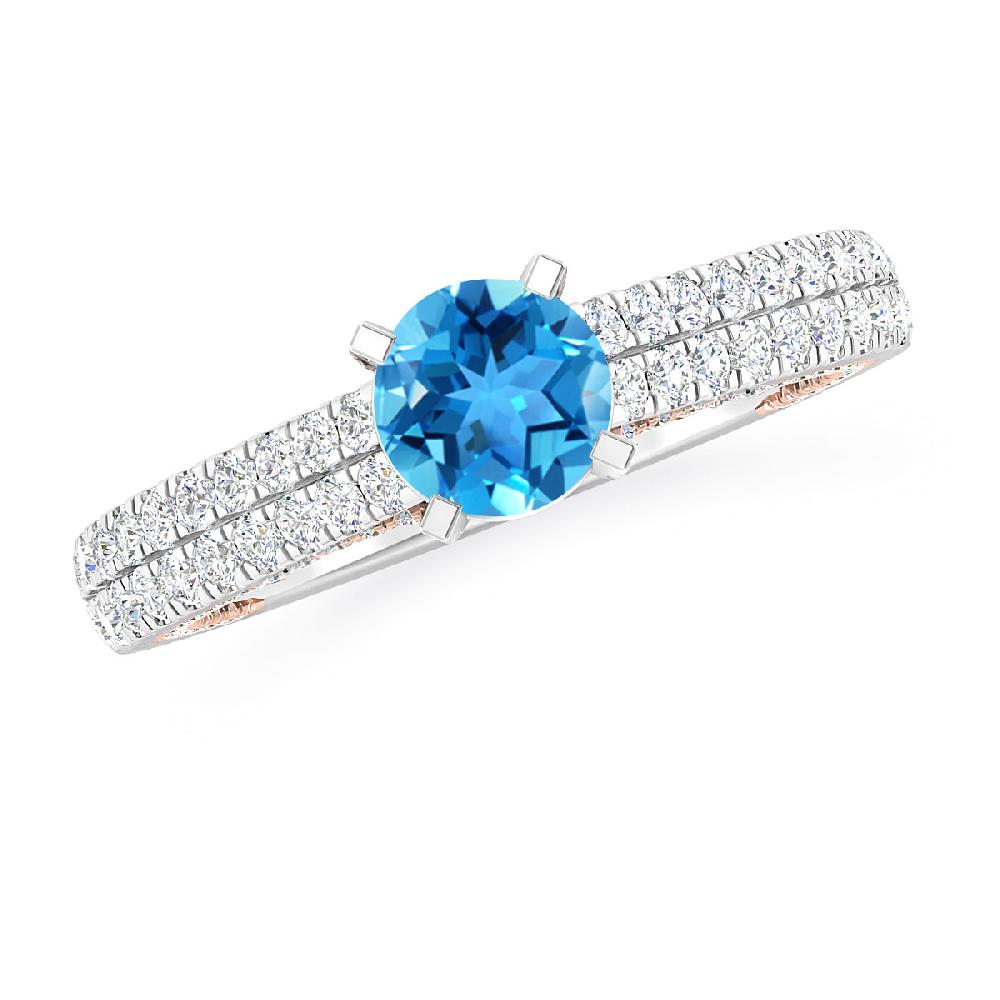 White Gold - Blue Topaz