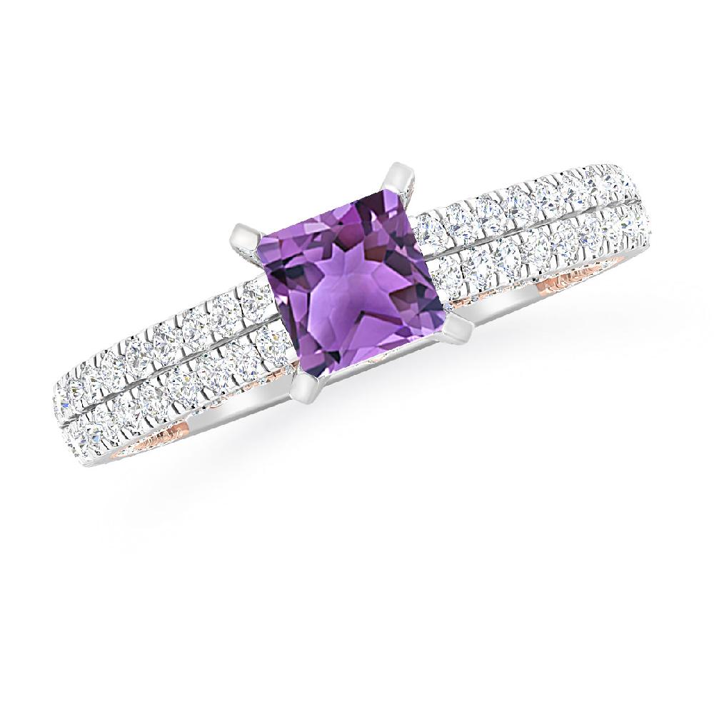 White Gold - Amethyst