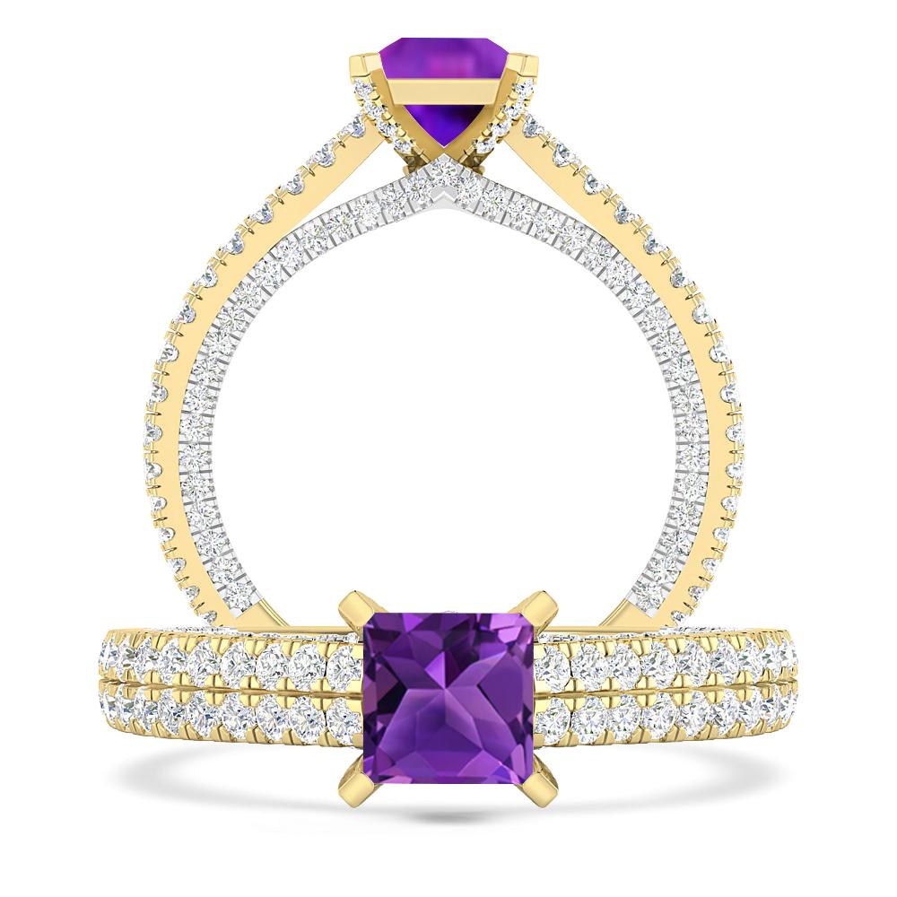 Yellow Gold - Amethyst