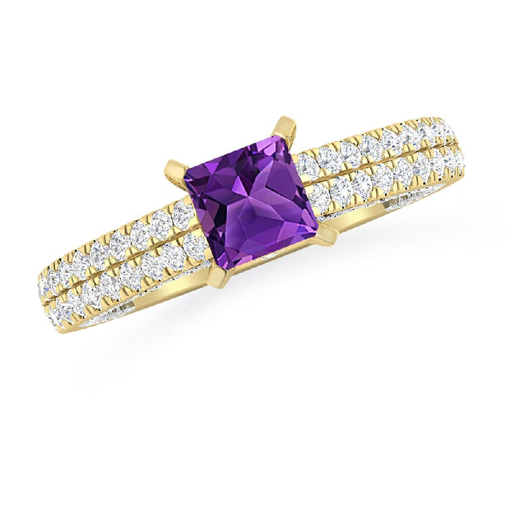 Yellow Gold - Amethyst